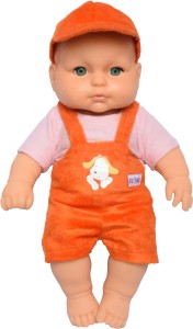 EL FIGO Soft Body Doll Toy For kids In Dungaree Dress (Arms & Legs moveable) 30 c.m