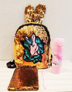 Girls Metallic Flip Sequin Unicorn Backpack