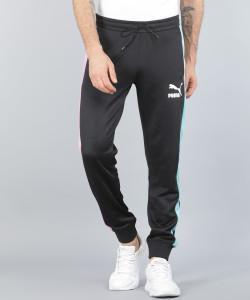 PUMA Iconic T7 Track Pants PT Colorblock Men Black Track Pants Buy PUMA Iconic T7 Track Pants PT Colorblock Men Black Track Pants Online at Best Prices in India Flipkart