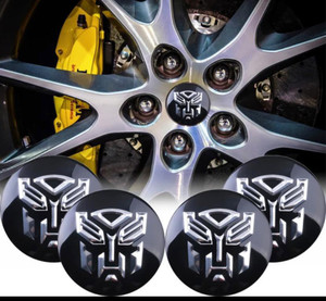 Auto MT 4pcs TRANSFORMER Sign Emblem Car Wheel Center Hub Cap Caps