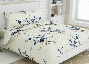 haus & kinder 186 TC Cotton Double Floral Flat Bedsheet