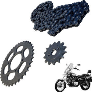 Dhe Best Bike Chain Sprocket Kit Wheel Chain Set of 3 Black For