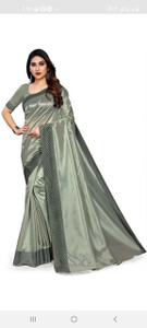 Buy SANA SILK Embellished Bollywood Silk Blend Green Sarees Online Best Price In India Flipkart