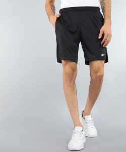 REEBOK Solid Men Black Sports Shorts Buy REEBOK Solid Men Black