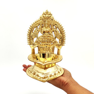 goodselite exports and imports kamatchi Amman Vilakku Astalakshmi Vilakku Devi Maa Diya Oil Lamp Brass Table Diya Price in India Buy goodselite exports and imports kamatchi Amman Vilakku Astalakshmi V...