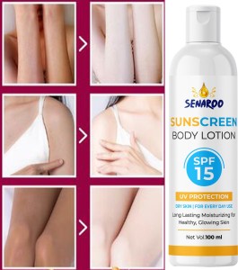 SENAROO Skin Whitening Glowing Skin Sun Skin protection & anti Aging Body Lotion - SPF 15 PA++