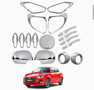 paxauto Exterior Chrome Accessories Combo Kit for Swift 2018 2020 Set of 17Pcs Chrome Maruti Swift VXI Side Garnish Price in India Buy paxauto Exterior Chrome Accessories Combo Kit for Swift 2018 2020