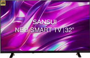 Sansui Neo 80 cm (32 inch) HD Ready LED Smart TV with Bezel-less Design and Dolby Audio (Midnight Black) (2022 Model)(JSW32CSHD)