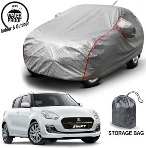 Fabtec Car Body Cover for Maruti Swift Metallic Silver with 7 Strips with  Soft Cotton Lining, Triple Stitched, Full Bottom Elastic