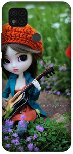 Yoprint Back Cover for Redmi 9 Activ Cute Doll Doll With Guitar