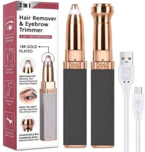 WHYN 2 in 1 Flawless Eyebrow Trimmer Face Hair Remover Body Shaver Waxing For Women Strips