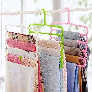 SEE INSIDE 5 Layer Hangers for Clothes Space Saving Plastic