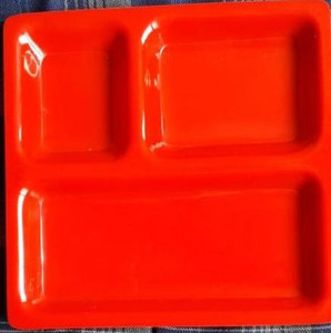 sriaarnika Melamine bhojan thali mess plate 3 compartment