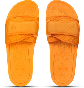 Orange best sale adidas slides