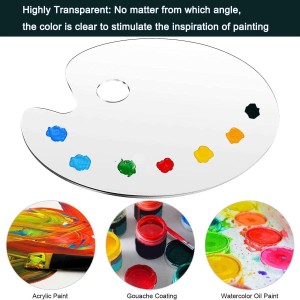 BM RETAIL 10x6 inches Acrylic Artist Paint Palette Clear Oval Non-Stick Oil  Paint Palette 0 Paint Wells Palettes Price in India - Buy BM RETAIL 10x6  inches Acrylic Artist Paint Palette Clear