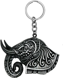 Silver elephant keychain hotsell