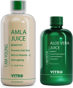 VITRO ALOEVERA JUICE 500ML I AM YOUNG AMLA JUICE1LTR Healthy Hair Skin Body Detox Price in India Buy VITRO ALOEVERA JUICE 500ML I AM YOUNG AMLA JUICE1LTR Healthy Hair Skin Body Detox online at Flipkar...