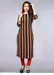 Shree Ganesh Fashion Women Striped Straight Kurta Buy Shree
