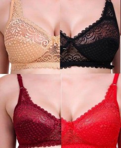 Jhanjari Net Lace Trending Bra Women Full Coverage Non Padded Bra