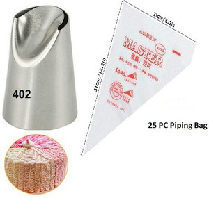kyamison 402 Nozzle with 25Pc Piping Bag Stainless Steel Quick Flower Icing Nozzle Price in India Buy kyamison 402 Nozzle with 25Pc Piping Bag Stainless Steel Quick Flower Icing Nozzle online at Flipk...