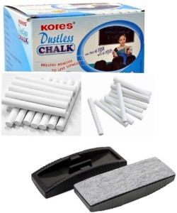 Kores White Dustless Chalk, Size: 78 (length) at best price in New Delhi