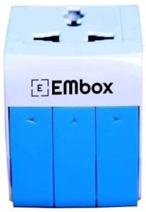 EMBox 3 Way Extension Board 3 Pin Universal Socket Multi Plug with Individual Switch 3  Socket Extension Boards