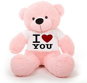 Hug n Feel Soft Toys Big Teddy Bear Wearing Happy Valentine Day