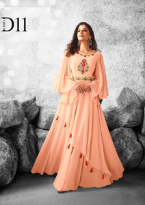 Aashirwad Creation Gulnar Faux Georgette Anarkali Suit Gajri Color DN 8544