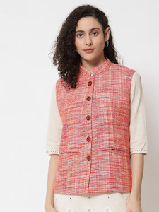 Vastraa Fusion Sleeveless Self Design Women Jacket Buy Vastraa