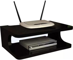 DALUCI Set Top Box Stand / WIFI Router Stand / Wall Mount Stand / Wifi Holder MDF (Medium Density Fiber) Wall Shelf