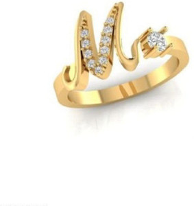 M alphabet shop gold ring