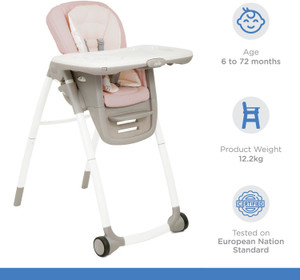 Joie 6 in 1 highchair pink top