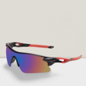 Senotey Polarized Sports Sunglasses Black & Red Uv Protection Sports Goggles