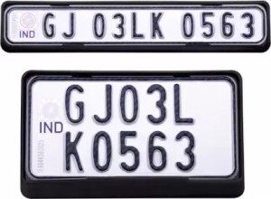 MOTO XSPEED Metal Bike Number Plate Frame(Standard Size for All Bikes) - Set of Two Bike Number Plate