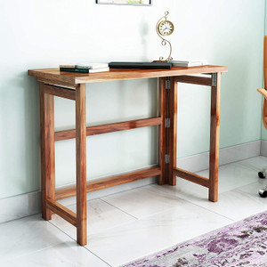 Solid wood foldable store study table