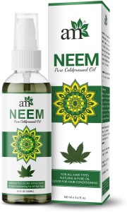aromamusk USDA Organic 100% Pure Cold Pressed Neem Oil For Hair, Skin & Nails - Natural Insect Repellent Hair Oil