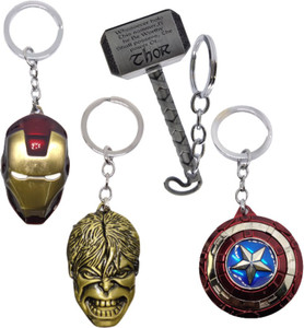 BIPS ENTERPRISES Marvel Avengers Combo Keychain Pack Of 4