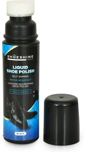 SHOESHINE Black Liquid shoe Polish for all Smooth Leather 75 ml