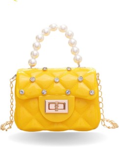 Hollow Out Jelly Handbags, Mini Faux Pearl Handle Silicone Purse, Fashion Chain  Crossbody Bag - Temu