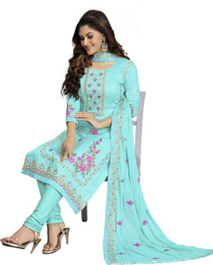 Trendmalls Pure Cotton Embroidered Kurta Churidar Material Price in India Buy Trendmalls Pure Cotton Embroidered Kurta Churidar Material online at Flipkart