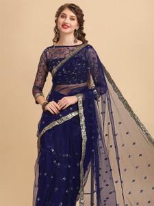 Flipkart navy blue sarees hot sale