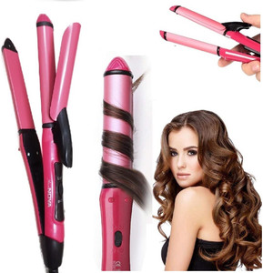 GHANISHKA 2 in 1 hair curler straightener HAIR STRAIGHTENER