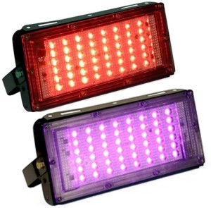 Hiru LED BRICK LIGHT - 2Pcs RED & BLUE 50W LED Brick Light (Mini