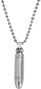 Shiv Jagdamba Special Sterling Silver Bullet Pendant Necklace Chain Sterling Silver Stainless Steel Pendant Price in India Buy Shiv Jagdamba Special Sterling Silver Bullet Pendant Necklace Chain Sterl...