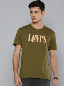 Levi's olive green t shirt new arrivals