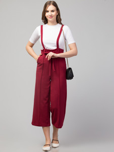 NNIFA Women Maroon Dungaree Buy NNIFA Women Maroon Dungaree