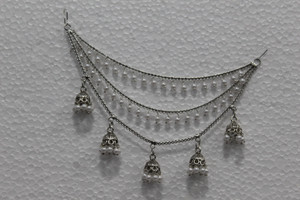 AVIKSHA CREATIONS Silver Plated Ear Chain with Jhumki for Women