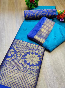 Buy Juhi Collection Self Design Woven Solid Plain Banarasi