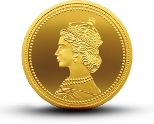 MMTC-PAMP India Pvt Ltd Queen 24 (9999) K 8 g Yellow Gold Coin