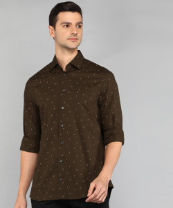 TOMMY HILFIGER Men Printed Casual Brown Shirt Flipkart
